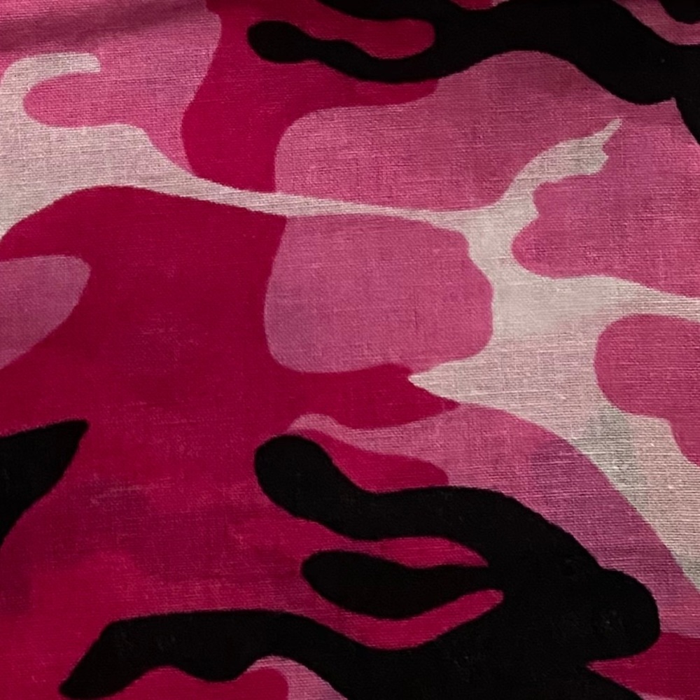 Pink cameo scrub cap